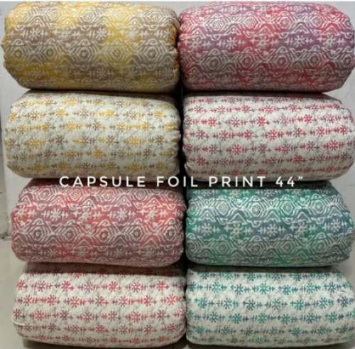 Batik Print Capsule Foil Print Fabric  by Maandhata NX