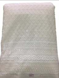 Chikan White Dyeable Fabric 