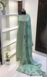 Printed Dola Silk Suit Unstitched