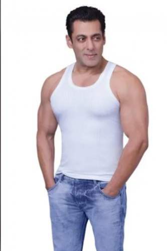 Plain White Mens Vest