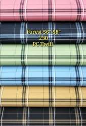 Multiple Colour Forest Twill Printed Shirting Fabrics