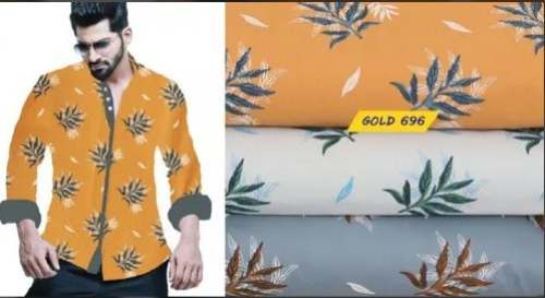 Cotton Floral Printed shirting Fabric