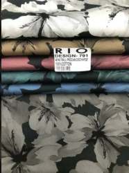 Multi color Twill Printed shirting Fabric