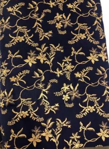 Stylish Black Brocket Fabric by Mohini Fashions