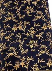 Stylish Black Brocket Fabric