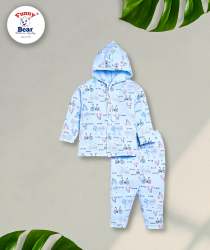Funny Bear Baby Boy and Girl Hoodie with long pants 