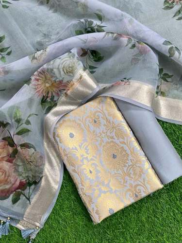 Banarasi broked katan suit