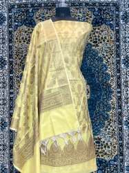 Banarasi cotton silk suit