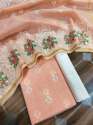 Banarasi pure linen embroidery work suit Material thumb 2