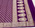 Banarsai Handloom Pure chiffon Khaddi Georgette saree thumb 6