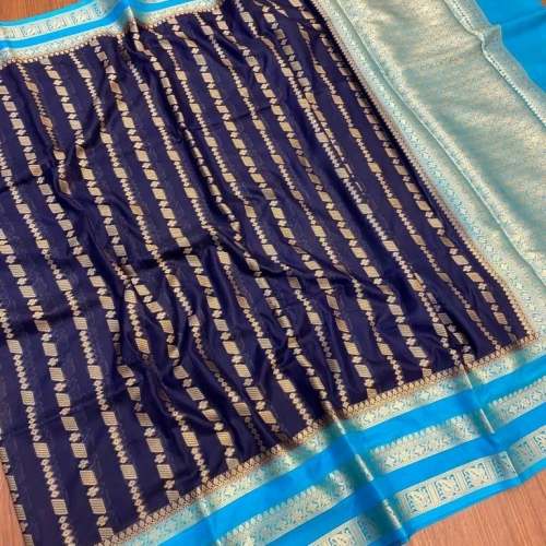 Party Wear Banarasi Semi Kora Organza Soft Silk Saree