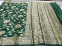 Wedding wear Banarasi Khaddi Georgette Saree thumb 5