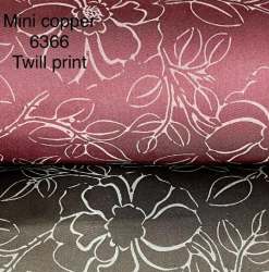 44 Inch Floral Print Copper Twill Fabric