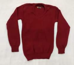 Red Full Sleeve Knitted Boys Sweater