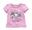 Kids Girls Half Sleeve Pink Color Top