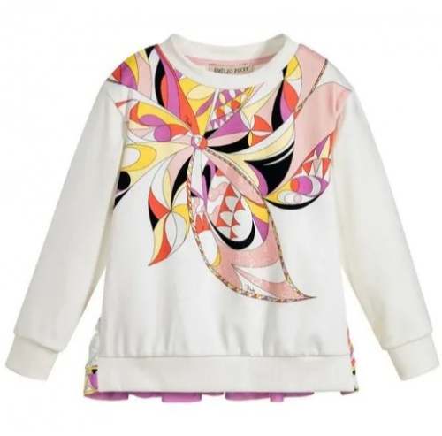 Round Neck Girls Printed Top