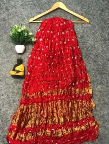 Female Multi colour Bandhani Dupatta  by Raj Bandhani Works