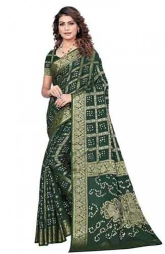 Women Bandhani Heavy Bandhej Saree by Raj Bandhani Works