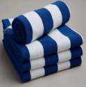Blue And White Stripe Bath Towel