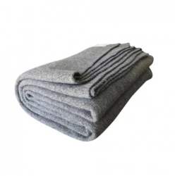 Single Bed Grey Plain Polyester Blanket