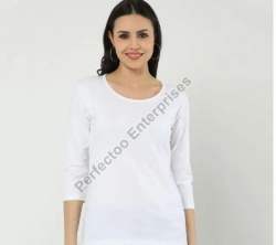 Ladies Cotton 3/4 Sleeve T-Shirts