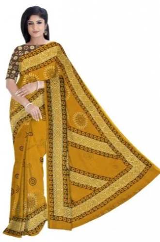 Formal Wear Block print Kota Saree  by Shikhas Fab