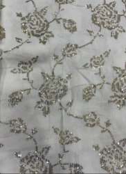 170 GSM White Color Chinon Embroidery Fabric
