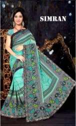 Ladies Party wear Printed Satin Saree 