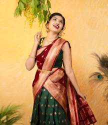 Devsena Pure Silk Zari Weaving South Indian Lehenga 