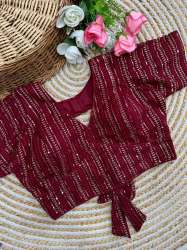 SABYASACHI STYLE NECK SEQUENCE BLOUSE