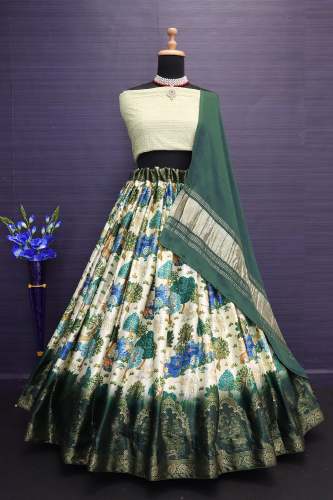 Semi Stitched Gaji Silk RAJWADI LEHENGA