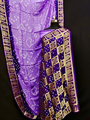 Traditional Pure Bandhej Jacquard Silk Saree