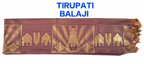 Thirupathi Balaji Zari Ponnadai Shawl by KKV TEX