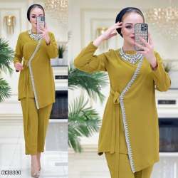 Embroidered Full Sleeves Western Co-Ord Set For Ladies 