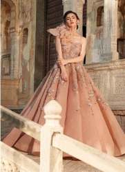 Ladies Multicolor Designer Party Wear Gown 