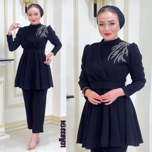 Women Casual Wear Fancy Blue Color Co-ord Set