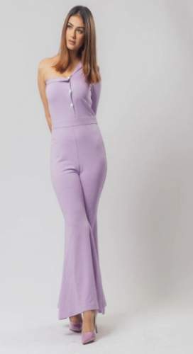 Ladies Asymmetrical neck with Full Sleeves Jumpsuit by No Labels