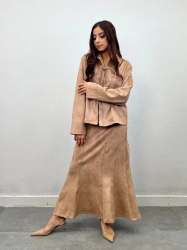 Ladies Full Sleeves Shirt with Skirt Coord Set 