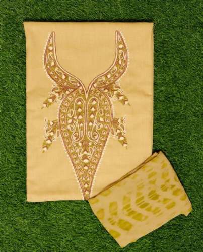 cotton suit with beautiful kashmiri embroidery definitely add elegance