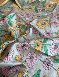 Fancy Handloom Tussar Silk Dress Material