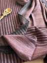 Fancy Tussar Silk Striped Handloom Unstitch Suit thumb 1