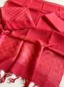 red-pure-tussar-handloom-dress-material