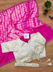 Presenting New Collection of Chiffon Printed Saree With Stitched Blouse 