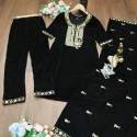 Winter Special Velvet Kurti Pant Set  thumb 4
