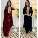 Winter Special Velvet Kurti Pant Set  thumb 5