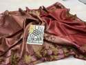 New Arrival Embroidered Cut Work Tussar Silk Saree  thumb 1