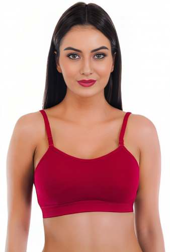 SONA Sport Bra 016 Women's Cotton Seamless Non Padded T-Shirt Sports Bra  by PN Export