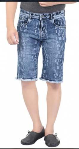  Mens Blue Washed Denim Short