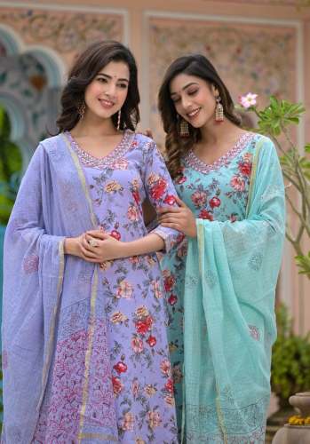 Designer Cotton 60*60 Floral Afghani Suit