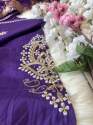 HEAVY BANANA COTTON SILK PURPLE READYMADE SUIT SET  thumb 12